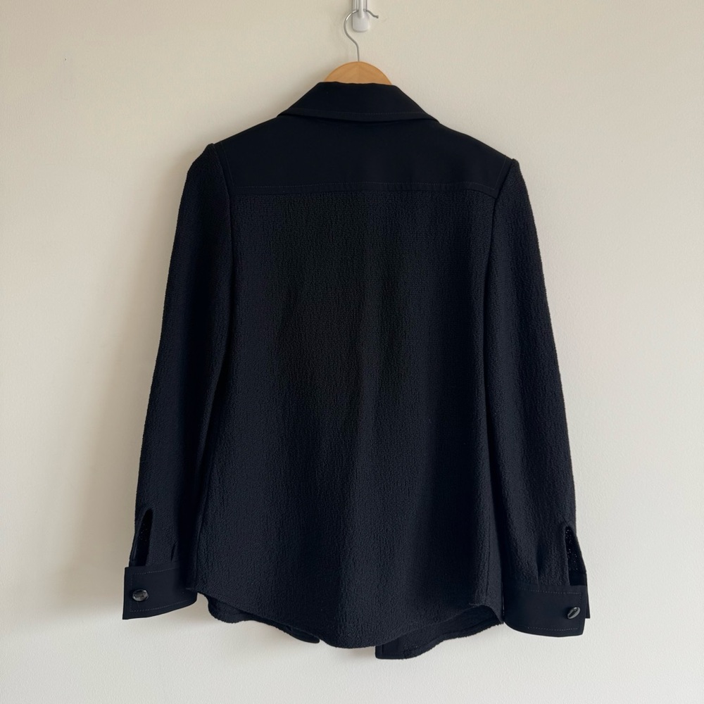 St. John Collection | Black Bouclé Knit Jacket ~ US 4 - Picture 9 of 10